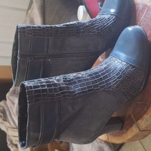 Grey ankle boots